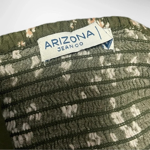 ARIZONA JEAN COMPANY 90's Green Floral Spaghetti Strap Mini Dress Large | EUC - Picture 5 of 7